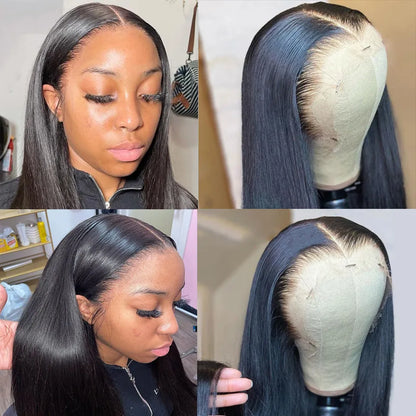 13x6 Hd Lace Frontal Wig Human Hair Straight 360 Glueless Full Lace Wigs Pre Plucked 13x4 Transparent Wig on Sale Clearance