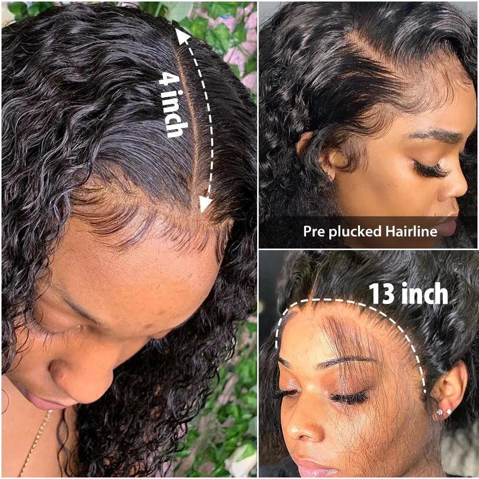 200% Glueless Curly Simulation Human Hair Wigs Honey Blonde Brown 13X4 Water Wave Lace Frontal Wig Ombre Blonde Black Wear Go Brazilian Lace Wig