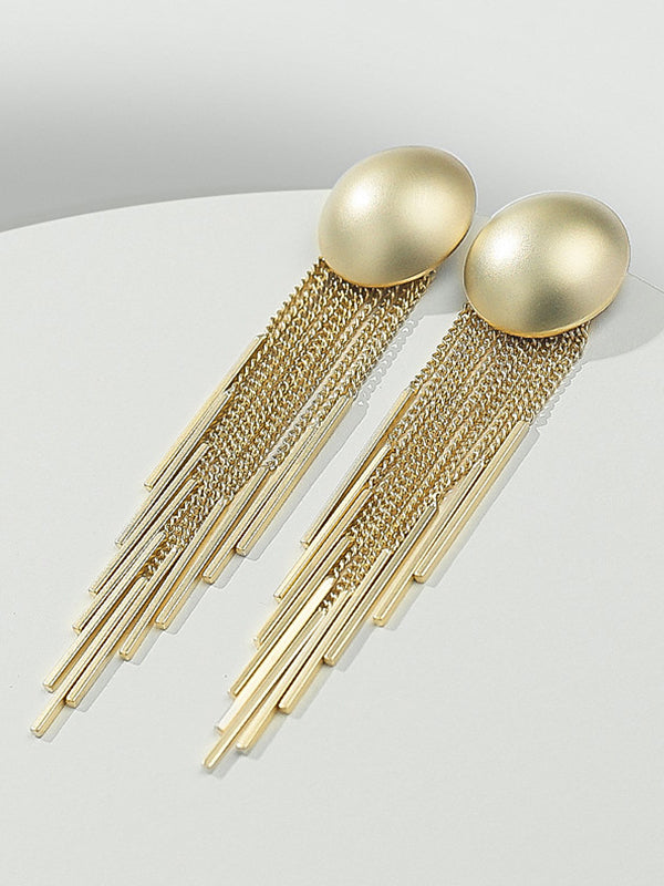xakxx Original Creation Tasseled Geometric Earrings Accessories