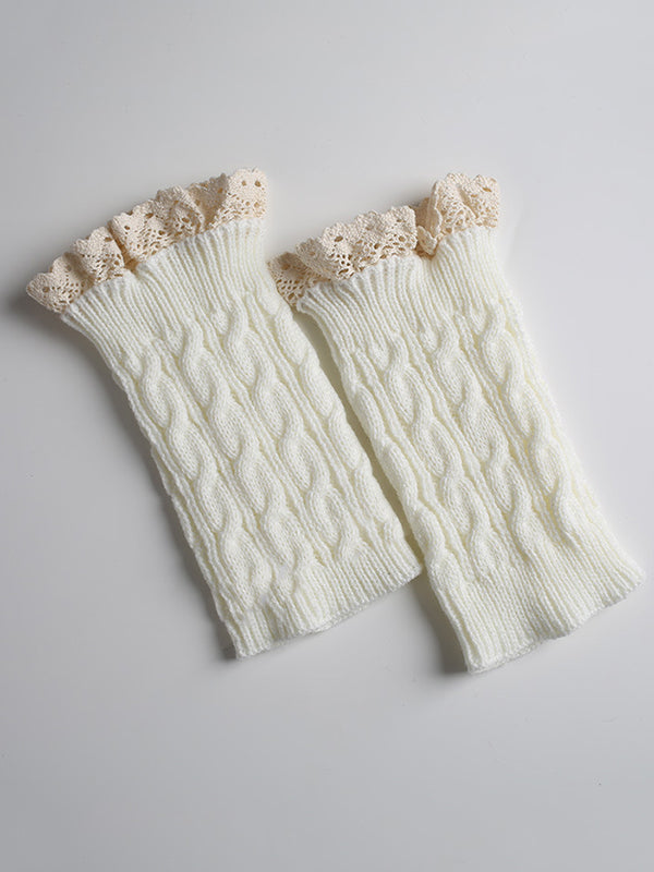 xakxx Original Creation Keep Warm Hollow Jacquard Leg Warmers Accessories