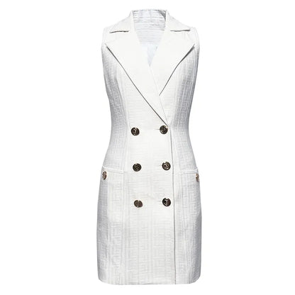 Womens Work Dresses Luxury Designer Clothes Fashion Elegant Office Dresses Suit Jacket Skirt With Big Buckle Waist Belt Business Outfit S-XXXL