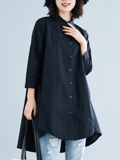 xakxx Original Irregularity Solid Blouses&Shirts