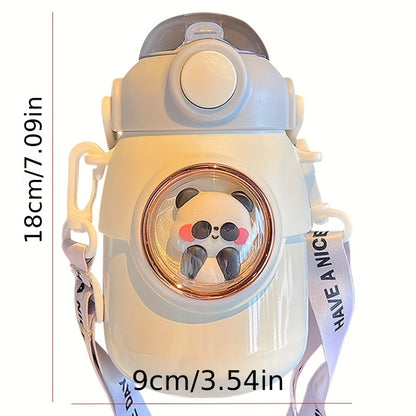 1pc Cartoon Animal Insulated Stainless Steel Vacuum Flask - Travel Thermal Cups & Mugs for Hot and Cold Beverages - Summer Winter Drinkware Gift with Durable Leak-Proof Design
