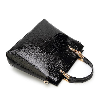 2025 retro women's bags New  independent station handbag crossbody shoulder women's bag crocodile pattern styling bag