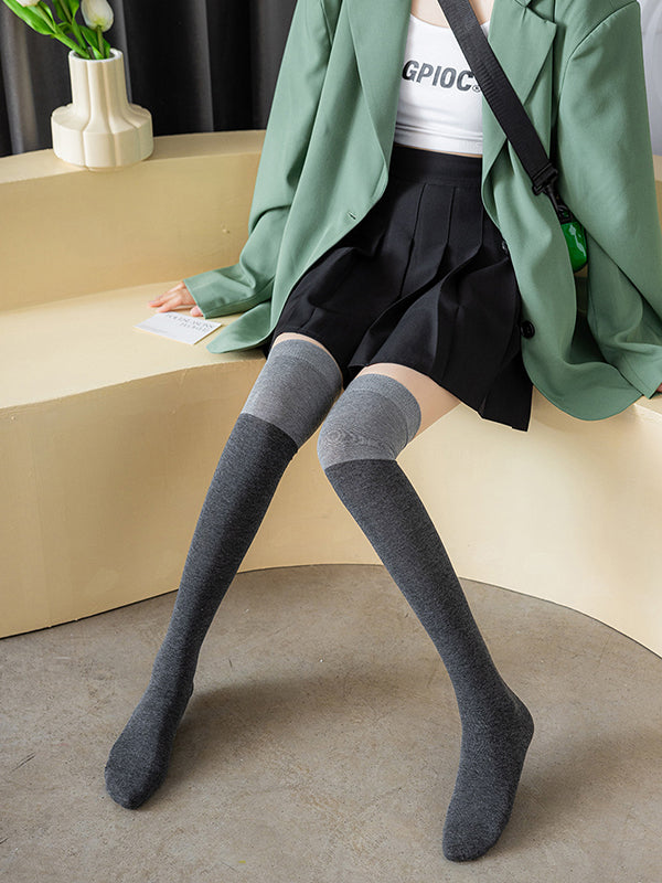 xakxx Casual Contrast Color Stockings Accessories
