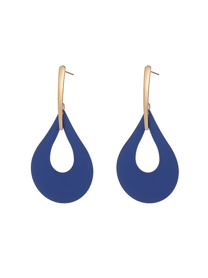 xakxx Geometric Hollow Drop Earrings