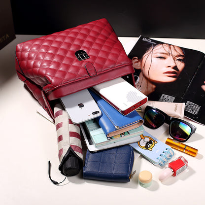 2025 new women's bag popular fashion versatile women's bag embroidered doctor bag fashion trend oblique span shoulder handbag