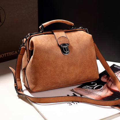 2025 new women's bag popular fashion versatile women's bag embroidered doctor bag fashion trend oblique span shoulder handbag