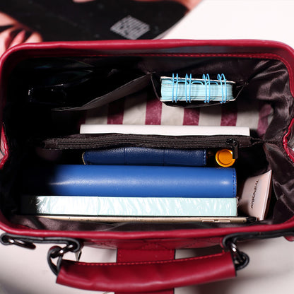 2025 new women's bag popular fashion versatile women's bag embroidered doctor bag fashion trend oblique span shoulder handbag