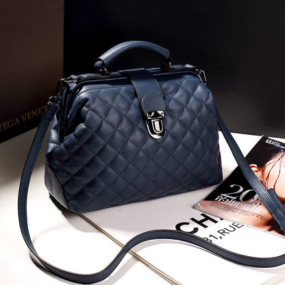2025 new women's bag popular fashion versatile women's bag embroidered doctor bag fashion trend oblique span shoulder handbag