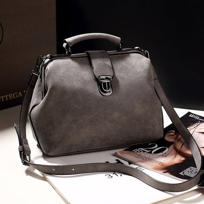 2025 new women's bag popular fashion versatile women's bag embroidered doctor bag fashion trend oblique span shoulder handbag