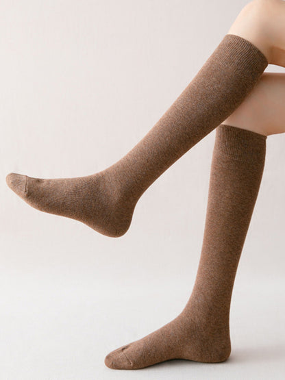 xakxx Casual Keep Warm Solid Color Socks Accessories