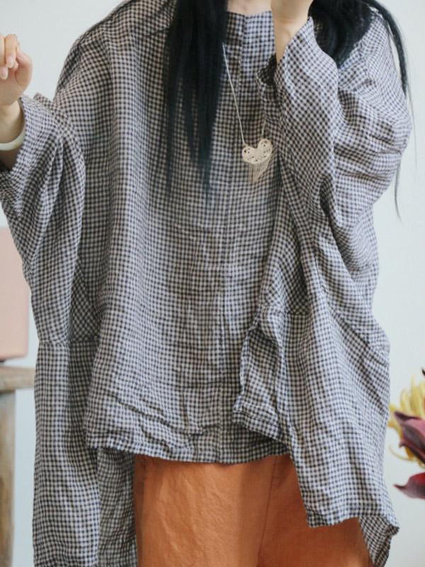 xakxx Casual Linen Vintage Blouses