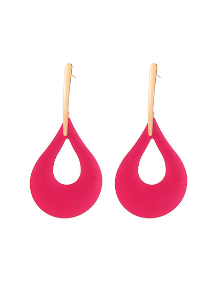 xakxx Geometric Hollow Drop Earrings