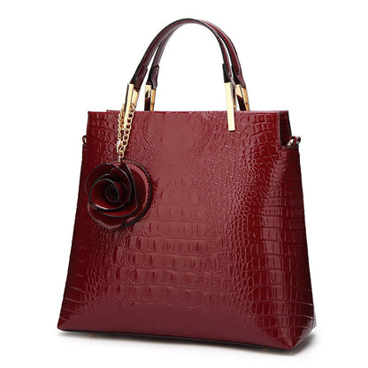 2025 retro women's bags New  independent station handbag crossbody shoulder women's bag crocodile pattern styling bag