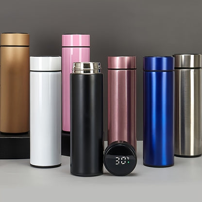 1PC Smart LED Temperature Display Sports Water Bottle, Touch-Sensitive 304 Stainless Steel Insulation Cup, Portable Thermal Flask for Car Use, Ideal for Valentine's Day, Easter, Women's Day, Mother's Day, Independence Day - Battery Operated, ≤36V