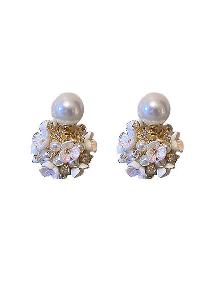 xakxx Original Zircon Beads Flower Earrings
