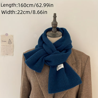 1pc Thick Knit Scarf for Men - Soft, Warm, and Stylish Winter Accessory - Perfect Holiday Gift for Him, Cozy and Comfortable