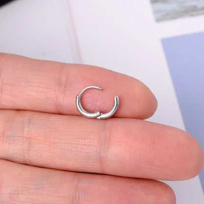 6pcs/lot Stainless Steel Simple Metal Circle Small Hoop Earrings for Women Girls Piercing Jewelry Geometric Round Helix Ear
