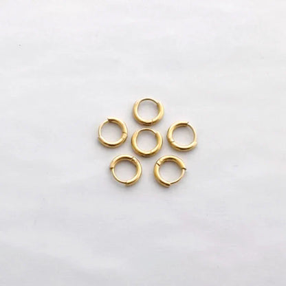 6pcs/lot Stainless Steel Simple Metal Circle Small Hoop Earrings for Women Girls Piercing Jewelry Geometric Round Helix Ear