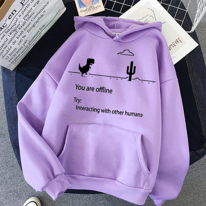 Purpdrank - Winter Women's Hoodies Full Sleeve Hoodie Goth Flames Print Sweatshirt cool Women Hoody Female Itself Sudaderas student clothing