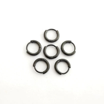 6pcs/lot Stainless Steel Simple Metal Circle Small Hoop Earrings for Women Girls Piercing Jewelry Geometric Round Helix Ear