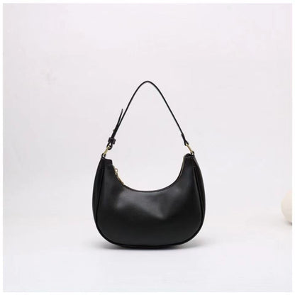 XAKXX 2025 new  niche underarm bag women's fashion simple contrasting color crescent bag versatile single shoulder crescent bag women