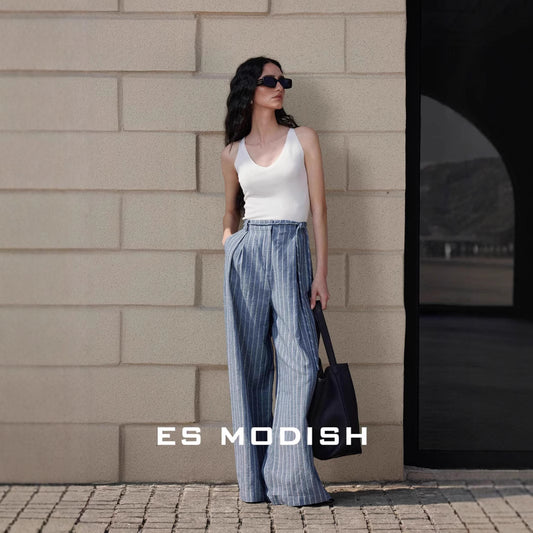 2025 ES MODISH spring new product basic versatile slim V-neck sling vest top with Tencel small vest inside