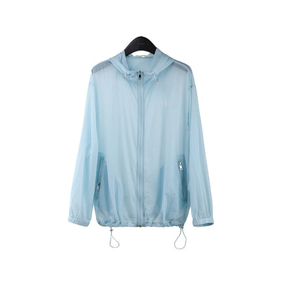 2025  breathable hooded sunscreen shirt summer 2025 new Korean version loose and versatile solid color coat T285