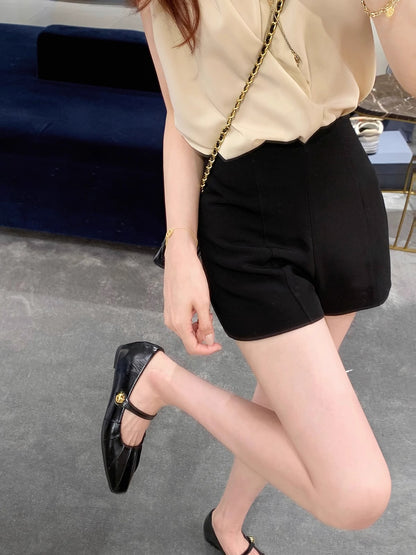 2025 Sheepskin version~ Grape mother has the same temperament, small square head folds, with Mary Jane bag head and half slippers for women's summer
