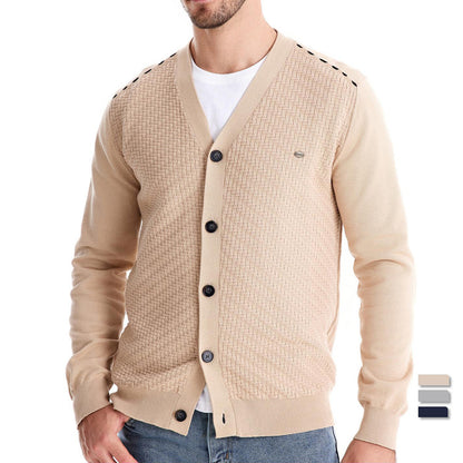 XAKXX 2025 popular autumn and winter new men's V-neck knitted sweater jacket Popularan size New cardigan slim trend men's sweater jacket