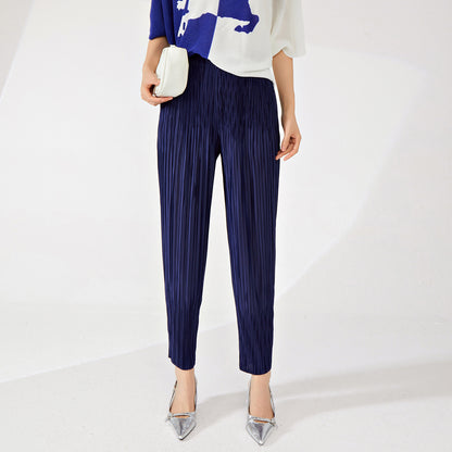 2025 counter basic hot-selling radish pants Harlan pants women's elastic waist loose fashion versatile nine-point casual pants