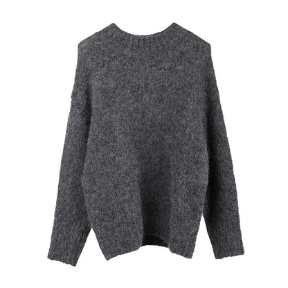 2025  camel wool soft waxy pullover sweater popular winter new Korean version minimalist long-sleeved top women's M9253A