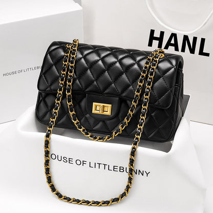 2025 Xiaoxiangfeng Caviar Rhombus Bag popular New Crossbody Chain Bag Underarm Women's Bag Fashion Versatile Shoulder Bag