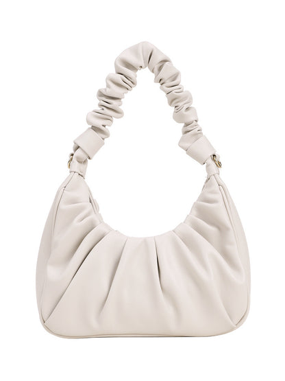 XAKXX 2025 Folded bag female popular this year solid color messenger cloud bag Internet celebrity fashion armpit bag portable baguette dumpling bag