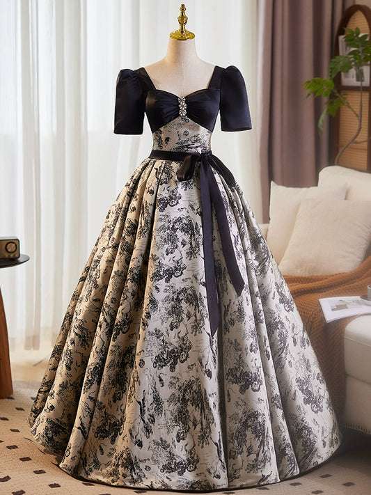 Black birthday banquet high-end evening dress vocal art test solo performance suit light luxury niche high-end tutu skirt