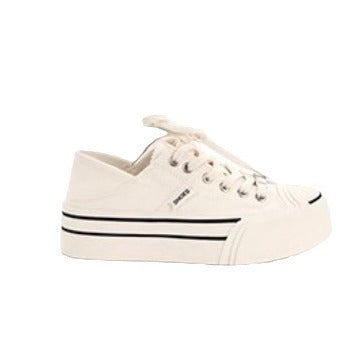 xakxx Summer New Classic round Head Thick Bottom Lace up Increased Slippers Two-Way Low-Top Jack Purcell Casual Canvas Sneakers for Women