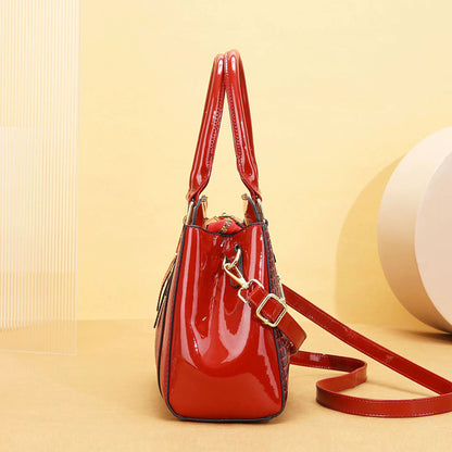 Bag Women  New Fashion Versatile Crocodile Pattern Contrasting Color Large Capacity Handbag Temperament One Shoulder Crossbody Bag Women