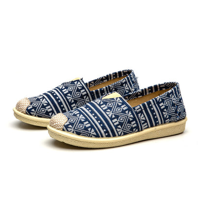 xakxx Foreign Trade Wholesale New Women's Shoes Fashion Ladies Low-Top Breathable Soft Bottom Fisherman Shoes Casual Versatile Breathable Cloth Shoes Women