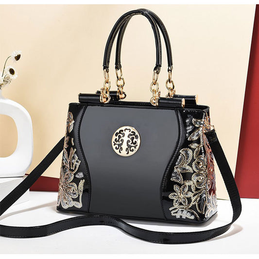 Bag Autumn Women's popular New Embroidery Handbag New Chinese Fashion High-end Shoulder Bag Temperament Mom Bag