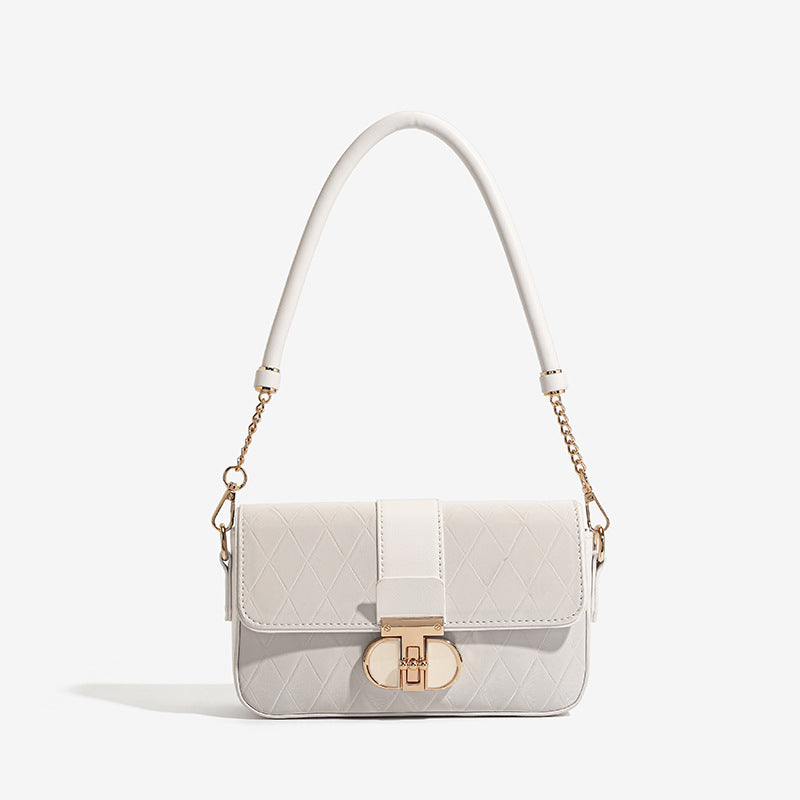 2025 Popular light summer light luxury neon bag popular textured small square bag  portable underarm bag single shoulder messenger bag