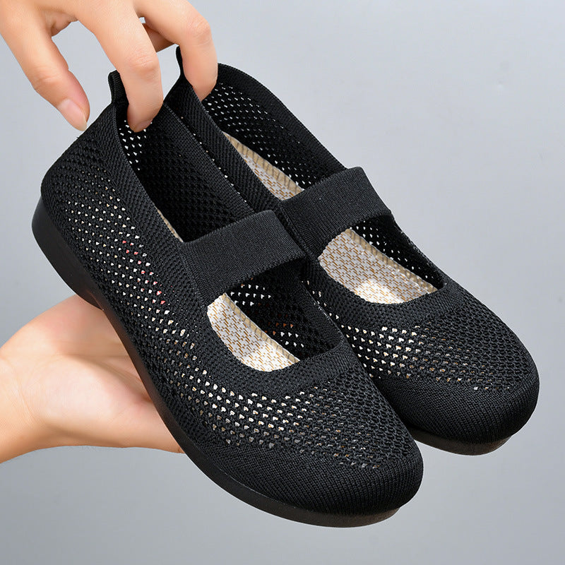 xakxx Women's Shoes Summer New Casual Women's Shoes Soft Bottom Breathable Stylish Mom Shoes Old Beijing Cloth Shoes Women's Factory Delivery