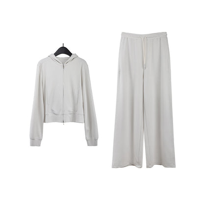 2025  Modal hooded sweater + casual sweatpants women's 2025 spring Korean version sports two-piece set T027