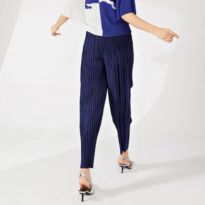 2025 counter basic hot-selling radish pants Harlan pants women's elastic waist loose fashion versatile nine-point casual pants