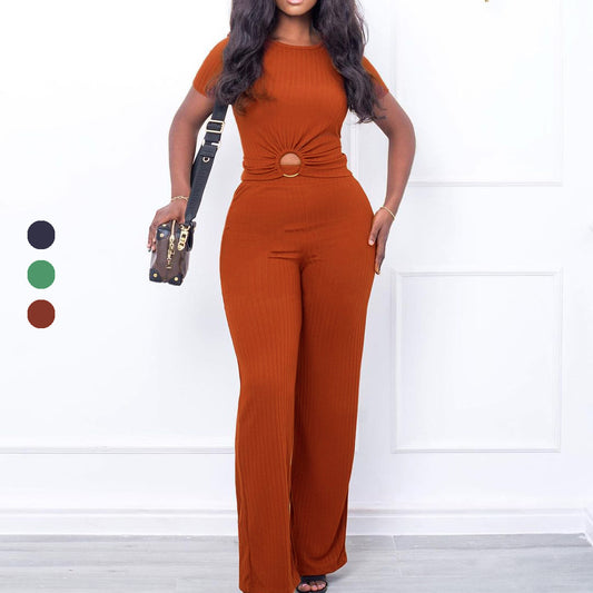 2025 D277 New supply  popular summer new solid color pit strip casual fashion suit 2025 two-piece set