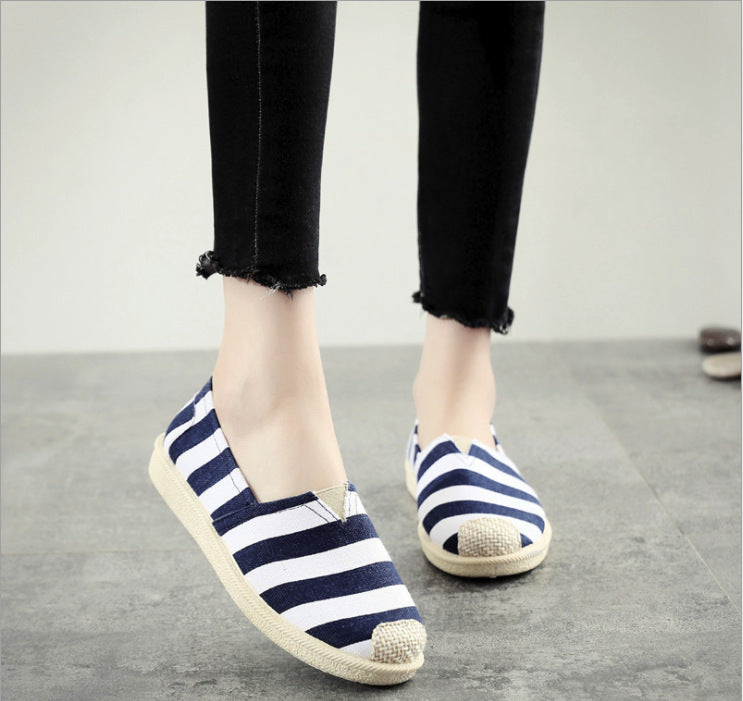 xakxx Foreign Trade Wholesale New Women's Shoes Fashion Ladies Low-Top Breathable Soft Bottom Fisherman Shoes Casual Versatile Breathable Cloth Shoes Women