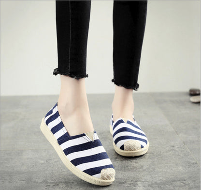 xakxx Foreign Trade Wholesale New Women's Shoes Fashion Ladies Low-Top Breathable Soft Bottom Fisherman Shoes Casual Versatile Breathable Cloth Shoes Women
