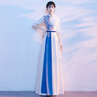 2025 Chorus performance costume women's long dress popular new adult solo stage performance costume conductor choir dress