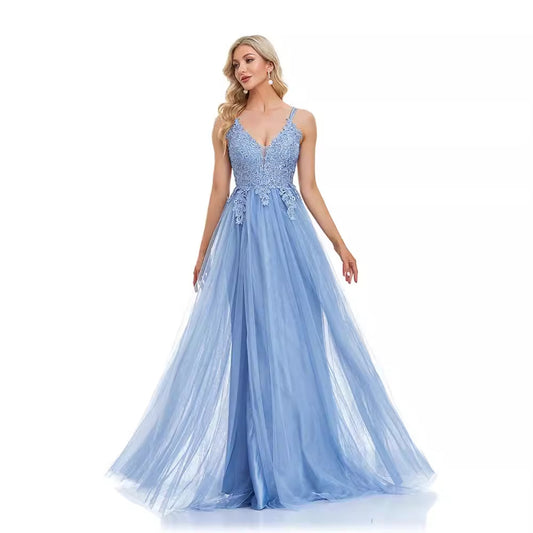 2025 supply popular autumn new Popular trade dress sexy backless dignified atmospheric long evening dress