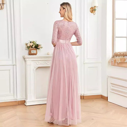 2025 popular autumn Popular trade new product simple sequined tulle A pendulum dress party 2025 girlfriends banquet evening dress
